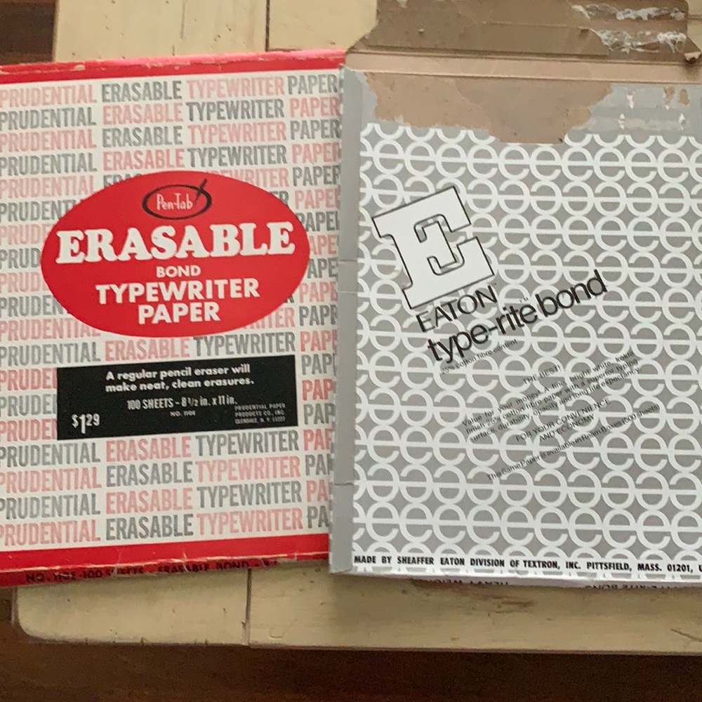 Vintage typewriter paper